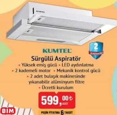 KUMTEL SÜRGÜLÜ ASPİRATÖR KUMTEL SÜRGÜLÜ ASPİRATÖR